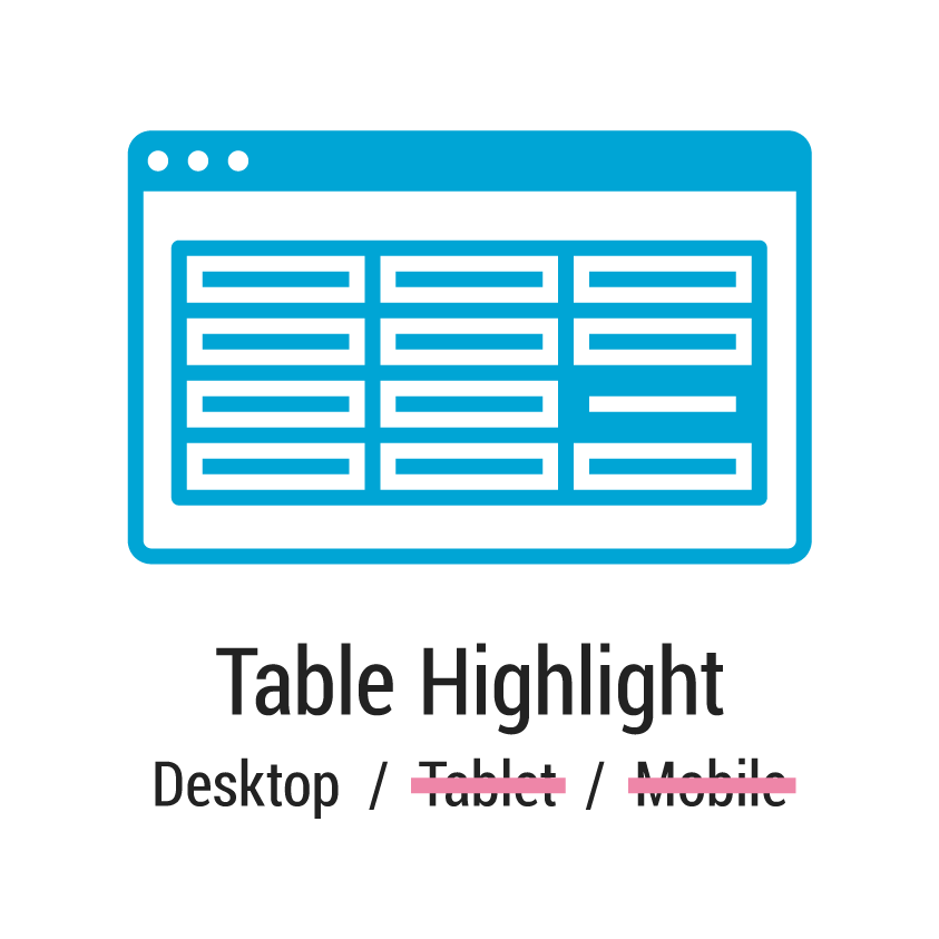 Experiment Table Highlight